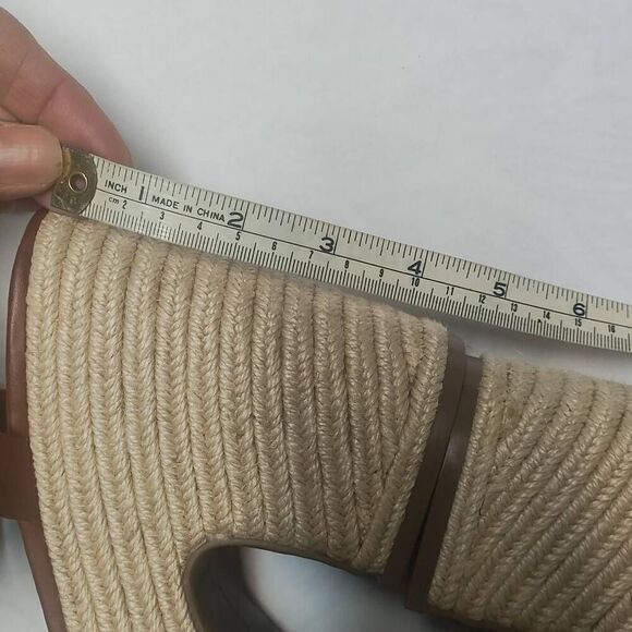 Marc Fisher corksole summer leather platform Y2K sandals high heel wedge espadri - Picture 4 of 9